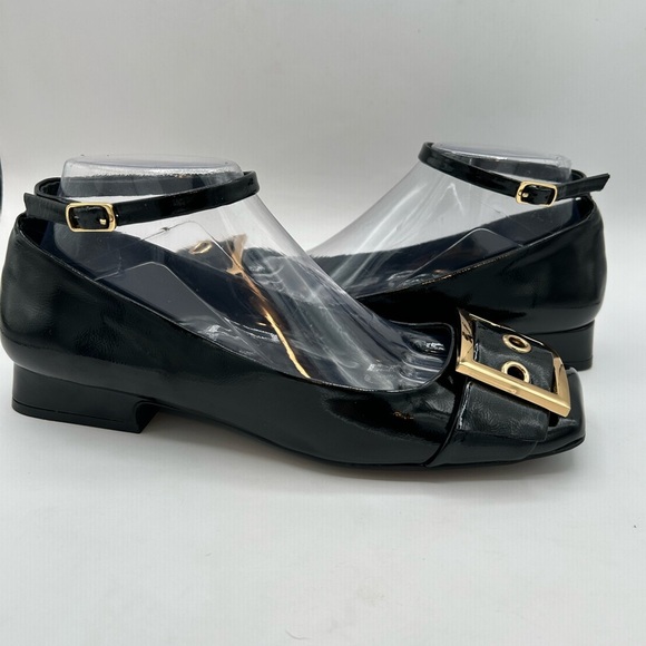 Jeffrey Campbell So Cute Patent Leather Ankle Strap Flats Buckle Women’s  8.5 - Picture 12 of 14